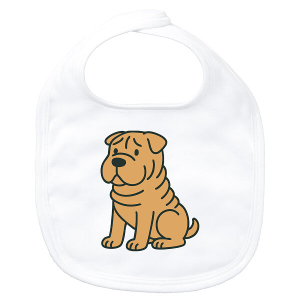 Baby Lätzchen Shar Pei Comic PeiPei Klettverschluss