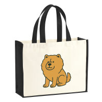 Jutetasche Chow-Chow Comic Chowie 21 Liter Black