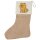 Weihnachtsstrumpf Chow-Chow Comic Chowie Beige Jute