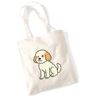 Jutebeutel Cavapoo Comic Caviepoo 10 Liter
