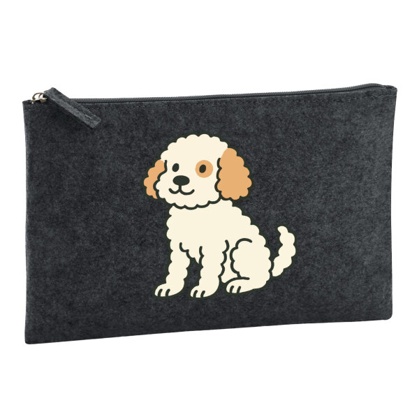 Kulturbeutel Cavapoo Comic Caviepoo 1 Liter Charcoal
