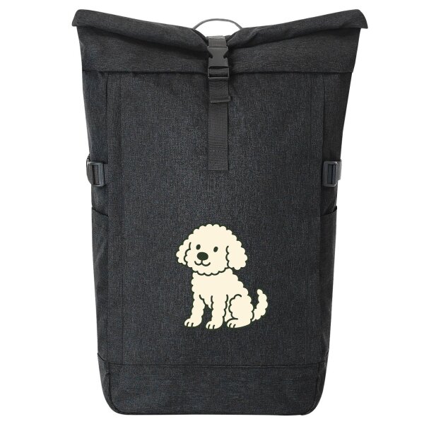 Kurierrucksack Maltipoo Comic Malti 30-44 Liter Black Melange