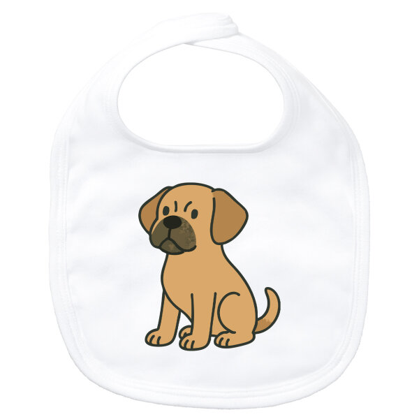 Baby Lätzchen Puggle Comic Puggy Klettverschluss
