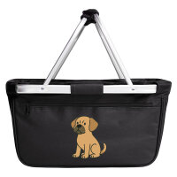 Einkaufskorb faltbar Puggle Comic Puggy 20 Liter Black