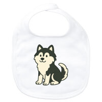 Baby Lätzchen Pomsky Comic PomPom Klettverschluss