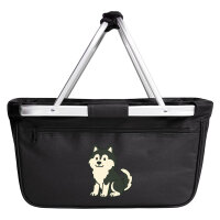 Einkaufskorb faltbar Pomsky Comic PomPom 20 Liter Black