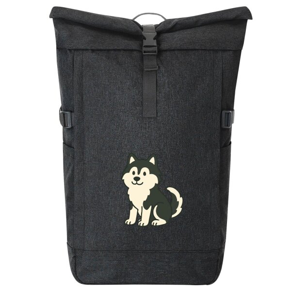 Kurierrucksack Pomsky Comic PomPom 30-44 Liter Black Melange