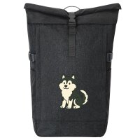 Kurierrucksack Pomsky Comic PomPom 30-44 Liter Black Melange