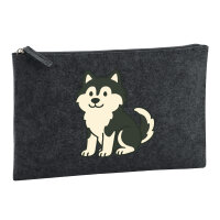 Kulturbeutel Pomsky Comic PomPom 1 Liter Charcoal