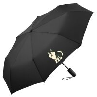 Regenschirm Pomsky Comic PomPom 98cm Schwarz