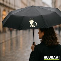 Regenschirm Pomsky Comic PomPom 98cm Schwarz