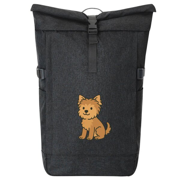 Kurierrucksack Yorkipoo Comic Yorkiepoo 30-44 Liter Black Melange