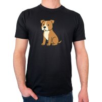 Herren T-Shirt American Pit Bull Terrier Comic Pitty