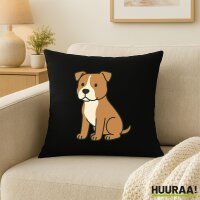 Kissen American Pit Bull Terrier Comic Pitty 40x40cm