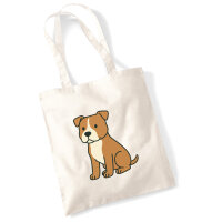 Jutebeutel American Pit Bull Terrier Comic Pitty 10 Liter
