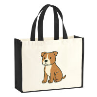 Jutetasche American Pit Bull Terrier Comic Pitty 21 Liter...