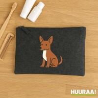 Kulturbeutel Podenco Comic Poddi 1 Liter Charcoal