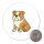 Magnet English Bulldog Comic Bully 59mm Kühlschrankmagnet