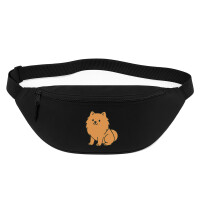 Bauchtasche Zwergspitz Comic Pomeranian 2,5 Liter Black