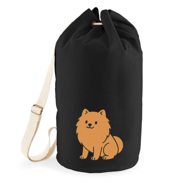 Seesack Zwergspitz Comic Pomeranian 20 Liter Black