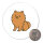 Magnet Zwergspitz Comic Pomeranian 59mm Kühlschrankmagnet
