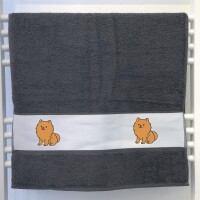 Handtuch Zwergspitz Comic Pomeranian 50x100cm