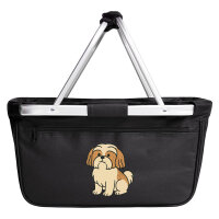 Einkaufskorb faltbar Shih Tzu Comic Shishi 20 Liter Black