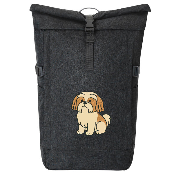 Kurierrucksack Shih Tzu Comic Shishi 30-44 Liter Black Melange