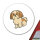 Aufkleber Shih Tzu Comic Shishi 10cm rund