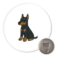 Magnet Dobermann Comic Dobi 59mm Kühlschrankmagnet