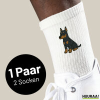 Unisex Socken Dobermann Comic Dobi Baumwolle