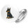 Button Dobermann Comic Dobi rund