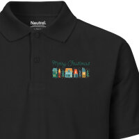 Herren Polo Shirt Merry Christmas Weihnachtsdorf