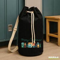 Seesack Merry Christmas Weihnachtsdorf 20 Liter Black