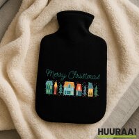 W&auml;rmflasche Merry Christmas Weihnachtsdorf