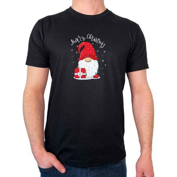 Herren T-Shirt Merry Christmas Wichtel