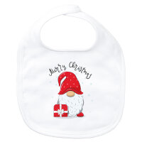 Baby Lätzchen Merry Christmas Wichtel Klettverschluss