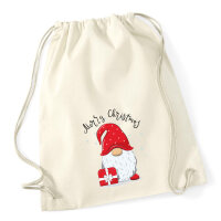 Turnbeutel Merry Christmas Wichtel 12 Liter