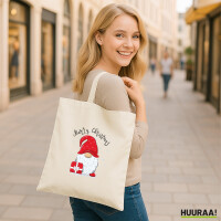 Jutebeutel Merry Christmas Wichtel 10 Liter