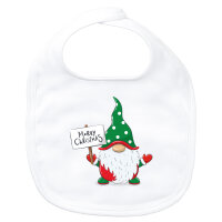 Baby Lätzchen Wichtel Merry Christmas Klettverschluss