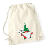 Turnbeutel Wichtel Merry Christmas 12 Liter