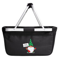 Einkaufskorb faltbar Wichtel Merry Christmas 20 Liter Black