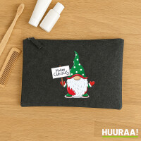 Kulturbeutel Wichtel Merry Christmas 1 Liter Charcoal
