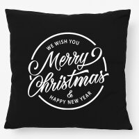 Kissen Merry Christmas Schriftzug 40x40cm