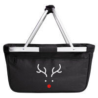 Einkaufskorb faltbar Rentier Rudolph 20 Liter Black
