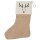Weihnachtsstrumpf Rentier Rudolph Beige Jute