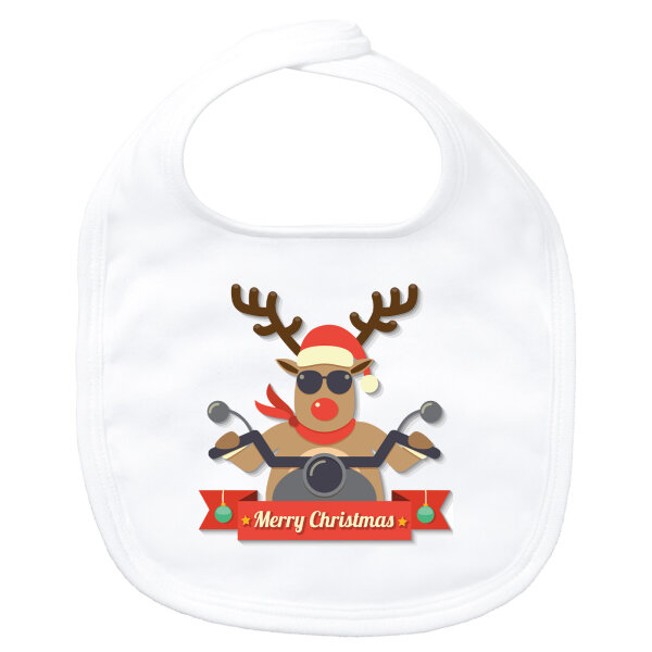 Baby Lätzchen Cooles Rentier Rudolph Klettverschluss