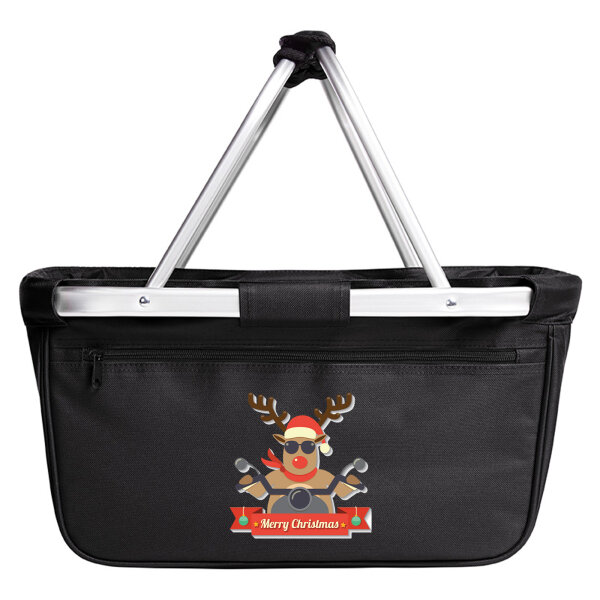 Einkaufskorb faltbar Cooles Rentier Rudolph 20 Liter Black