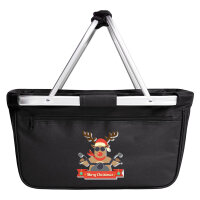Einkaufskorb faltbar Cooles Rentier Rudolph 20 Liter Black