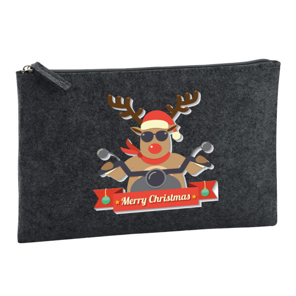 Kulturbeutel Cooles Rentier Rudolph 1 Liter Charcoal